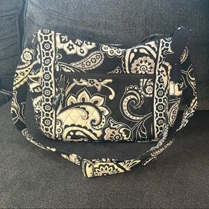 Vera Bradley Black and Cream Paisley Backpack
